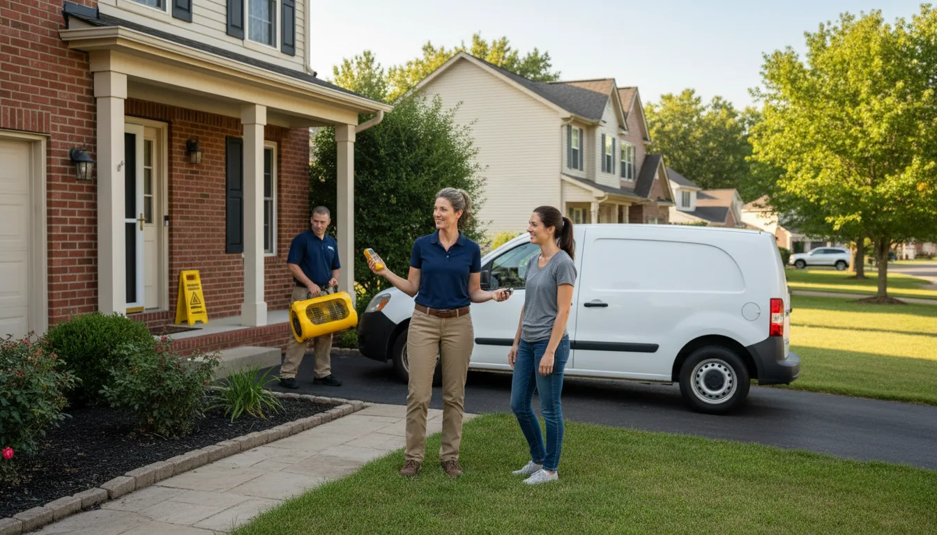 Residential water damage restoration in Clive, IA